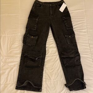 AKIRA Baggy Cargo Jean Pants
